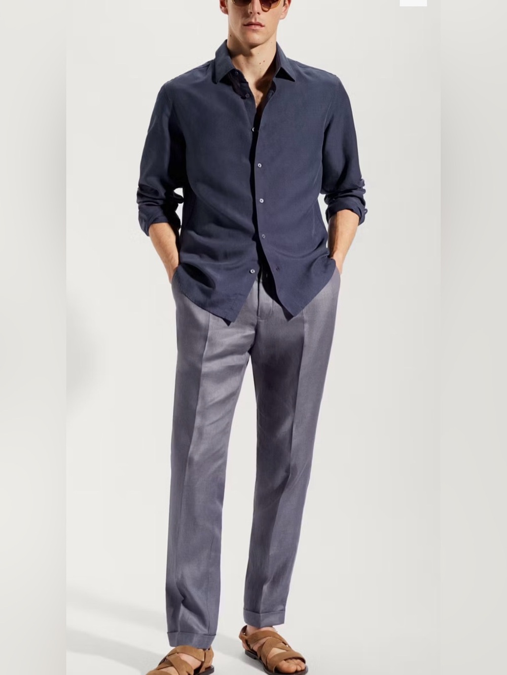 Mango LIGHTTENCEL-LINEN SHIRT